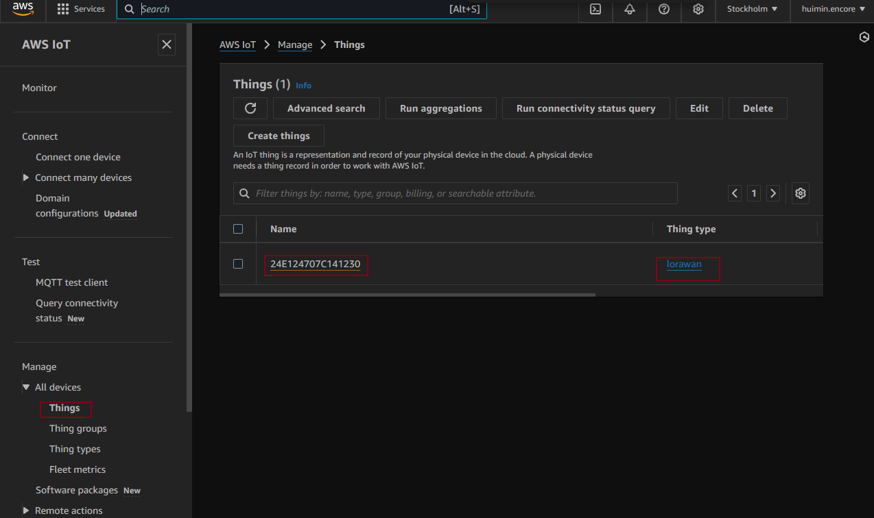 aws configuration